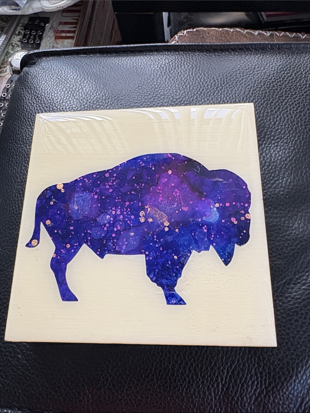 Buffalo Spirit Fluid Resign Art Work